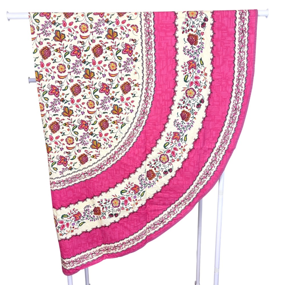 Vent du Sud French Provencal Oval Tablecloth 66x83 Floral Luxury Boho Chic Table